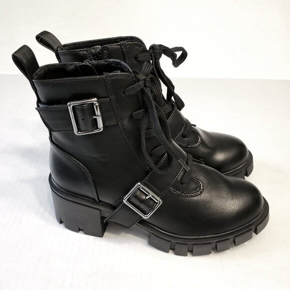 Seychelles Harley WIDE WIDTH Buckle Chunky Lug Sole Boots - Picture 2 of 9